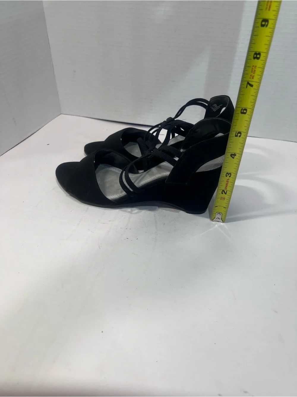 Impo Black Strappy Wedge Espadrilles